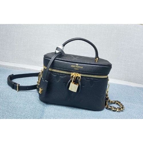 Louis Vuitton M45598 Vanity PM handbag in Black Monogram Empreinte Leather Louis Vuitton M45598 Vanity PM handbag in Black Monogram Empreinte Leather