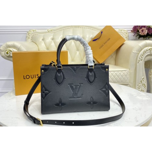 Louis Vuitton M45660 OnTheGo PM tote Bag in Black Monogram Empreinte leather Louis Vuitton M45660 OnTheGo PM tote Bag in Black Monogram Empreinte leather