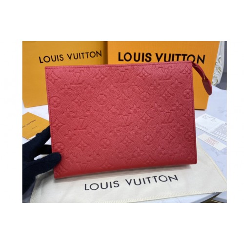 Louis Vuitton M45666 Poche Toilette 26 in Red Monogram Empreinte leather