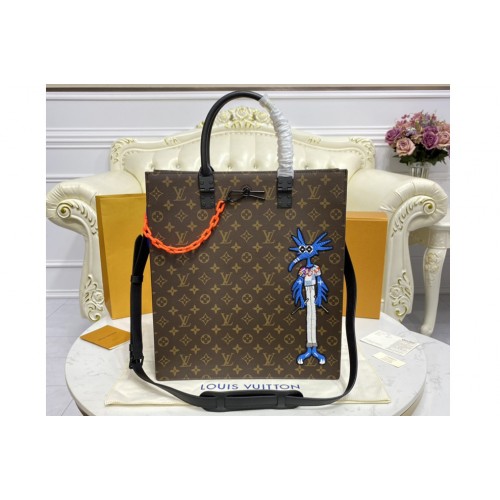Louis Vuitton M45667 Sac Plat Messenger Bag in Monogram coated canvas