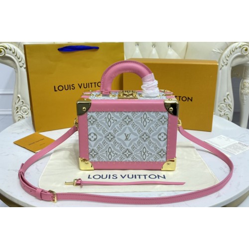 Louis Vuitton M45675 Valisette Tresor Boxes in Gray Jacquard Since 1854 Textile
