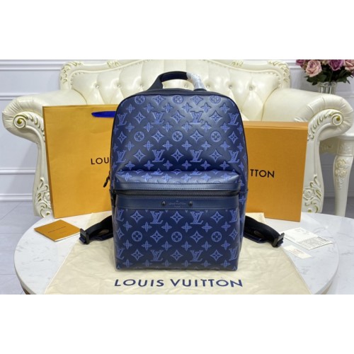Louis Vuitton M45728 Sprinter Backpack in navy blue Monogram Shadow leather Louis Vuitton M45728 Sprinter Backpack in navy blue Monogram Shadow leather