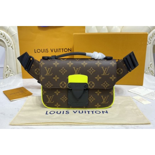Louis Vuitton M45864 S Lock Sling Bag in Monogram Macassar coated canvas Louis Vuitton M45864 S Lock Sling Bag in Monogram Macassar coated canvas