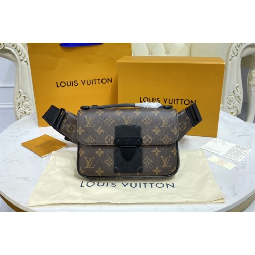 Louis Vuitton M45807 S Lock Sling Bag in Monogram Macassar coated canvas
