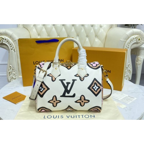 Louis Vuitton M45828 Speedy Bandoulière 25 handbag in Cream Autres Toiles Monogram
