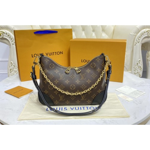Louis Vuitton M45831 Boulogne handbag in Monogram coated canvas With Black Leather
