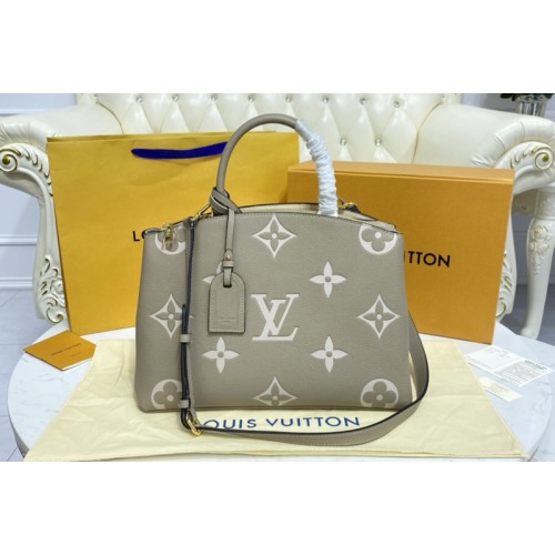 Louis Vuitton M45842 Grand Palais tote bag in Grey Beige Monogram Empreinte Leather Louis Vuitton M45842 Grand Palais tote bag in Grey Beige Monogram Empreinte Leather