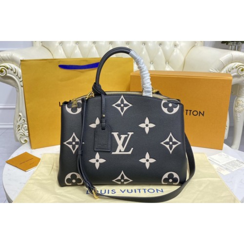 Louis Vuitton M45842 Grand Palais tote bag in Black Beige Monogram Empreinte Leather Louis Vuitton M45842 Grand Palais tote bag in Black Beige Monogram Empreinte Leather