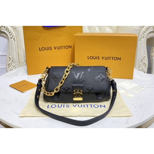 Louis Vuitton M45813 Favorite shoudler bag in Black Monogram Empreinte Leather Louis Vuitton M45813 Favorite shoudler bag in Black Monogram Empreinte Leather
