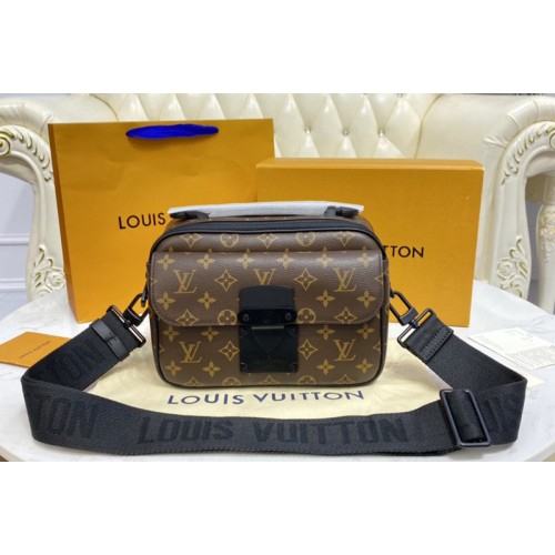 Louis Vuitton M45806 S Lock Messenger Bag in Monogram Macassar canvas