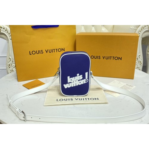 Louis Vuitton M45893 Danube PPM bag in Blue cowhide leather