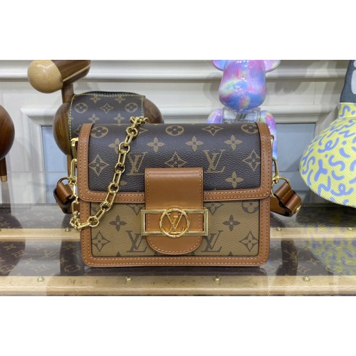 Louis Vuitton M45959 Dauphine Mini handbag in Monogram and Monogram Reverse coated canvas Louis Vuitton M45959 Dauphine Mini handbag in Monogram and Monogram Reverse coated canvas