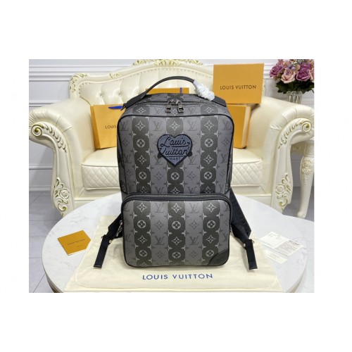 Louis Vuitton M45962 Utilitary Backpack in Monogram Stripes Eclipse coated canvas Louis Vuitton M45962 Utilitary Backpack in Monogram Stripes Eclipse coated canvas