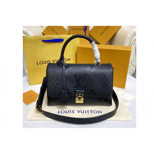Louis Vuitton M45976 Madeleine MM handbag in Black Monogram Empreinte leather