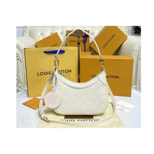 Louis Vuitton M46099 Bagatelle mini hobo Bag in Beige Monogram Empreinte leather