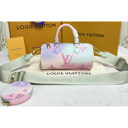 Louis Vuitton M46078 Papillon BB handbag in Sunrise Pastel Monogram canvas Louis Vuitton M46078 Papillon BB handbag in Sunrise Pastel Monogram canvas