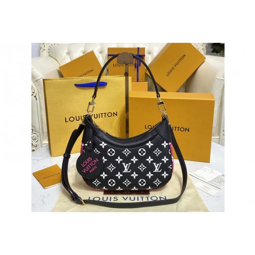 Louis Vuitton M46091 Bagatelle BB mini-hobo bag on Black White Pink Monogram Empreinte Leather