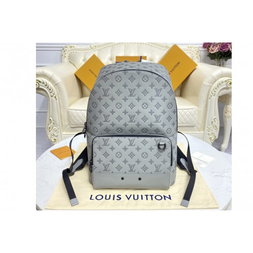 Louis Vuitton M46105 Racer backpack in Gray Monogram Shadow leather