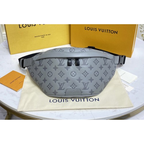 Louis Vuitton M46108 Discovery bumbag bag in Gray Monogram Shadow leather Louis Vuitton M46108 Discovery bumbag bag in Gray Monogram Shadow leather