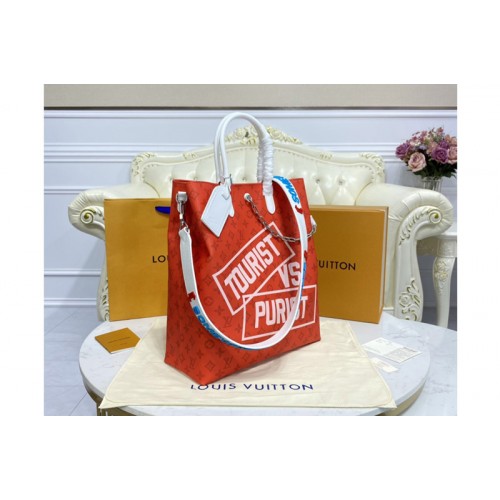 Louis Vuitton M46112 Carry it Bag in Red Monogram Reverse Canvas