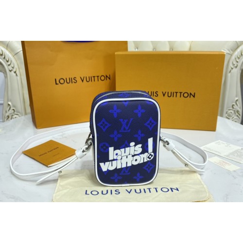 Louis Vuitton M46116 Carry It bag in Blue Monogram Reverse Canvas Louis Vuitton M46116 Carry It bag in Blue Monogram Reverse Canvas