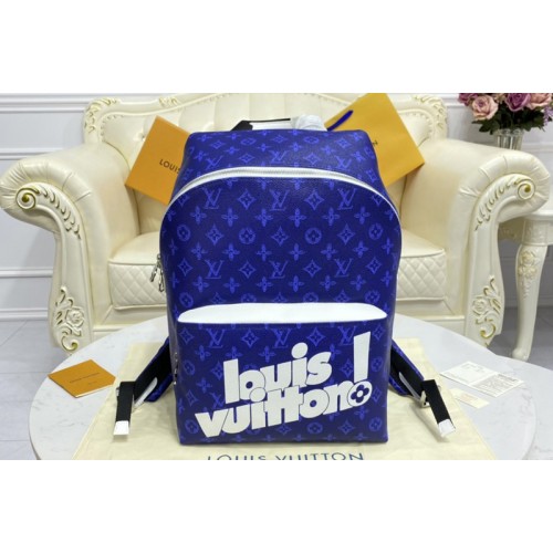 Louis Vuitton M46118 Trio Backpack handbag in Blue vintage Monogram canvas Louis Vuitton M46118 Trio Backpack handbag in Blue vintage Monogram canvas