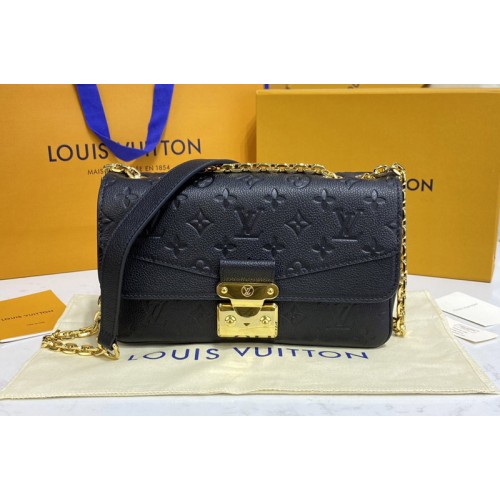 Louis Vuitton M46127 Marceau chain handbag in Black Monogram Empreinte Leather Louis Vuitton M46127 Marceau chain handbag in Black Monogram Empreinte Leather