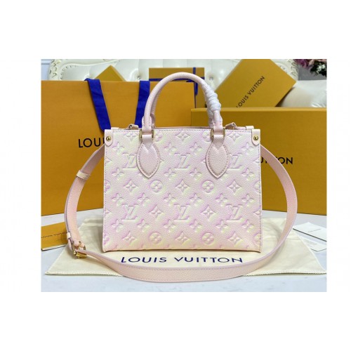 Louis Vuitton M46168 OnTheGo PM tote bag in Pink Monogram Empreinte leather