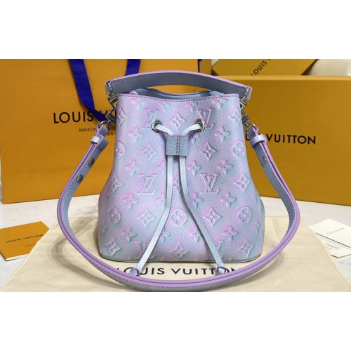 Louis Vuitton M46173 NeoNoe BB bucket bag in Purple Monogram Empreinte leather Louis Vuitton M46173 NeoNoe BB bucket bag in Purple Monogram Empreinte leather