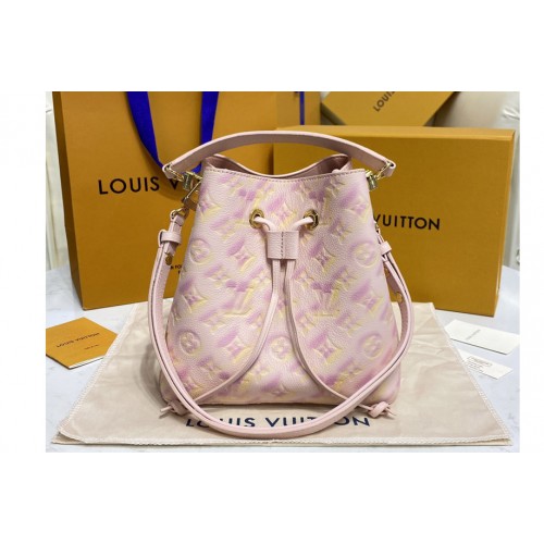 Louis Vuitton M46174 NeoNoe BB bucket bag in Pink Monogram Empreinte leather