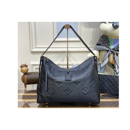 Louis Vuitton M46289 CarryAll MM Bag in Black embossed leather