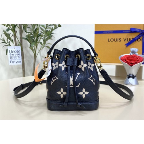 Louis Vuitton M46291 Nano Noe Bucket bag in Black Monogram Empreinte leather Louis Vuitton M46291 Nano Noe Bucket bag in Black Monogram Empreinte leather