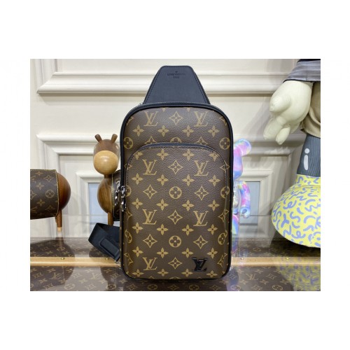 Louis Vuitton M46327 Avenue Slingbag Bag in Monogram Macassar coated canvas Louis Vuitton M46327 Avenue Slingbag Bag in Monogram Macassar coated canvas