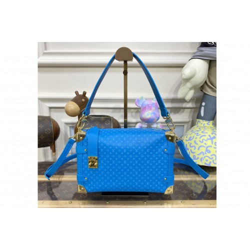 Louis Vuitton M46358 Nano Noe Bucket bag in Blue Calfskin