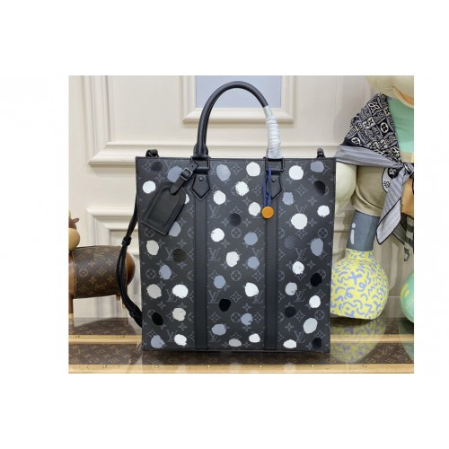 Louis Vuitton M46404 LVxYK Sac PlatBag in Monogram Eclipse coated canvas with 3D Painted Dots print