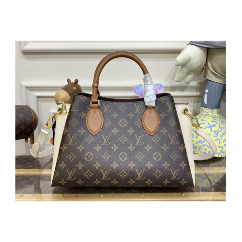 Louis Vuitton M46478 Vendome MM tote bag in Monogram coated canvas and Cream cowhide leather Louis Vuitton M46478 Vendome MM tote bag in Monogram coated canvas and Cream cowhide leather