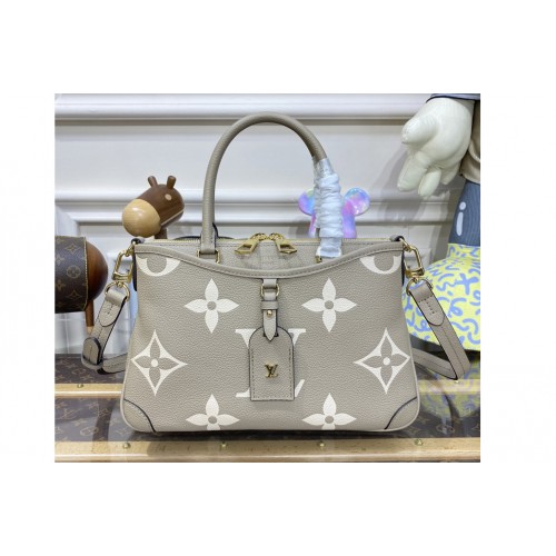 Louis Vuitton M46488 Trianon PM tote Bag in Khaki Monogram Empreinte leather