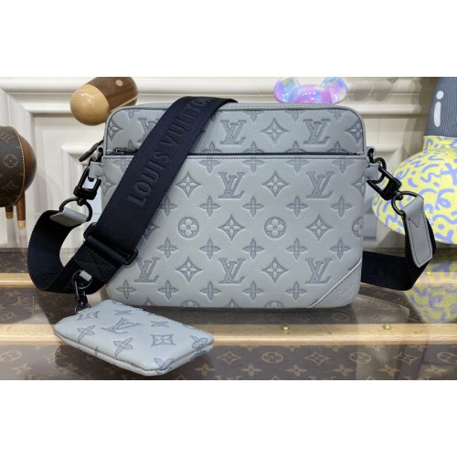 Louis Vuitton M46603 Trio Messenger Bag in Anthracite Gray Calf leather Louis Vuitton M46603 Trio Messenger Bag in Anthracite Gray Calf leather