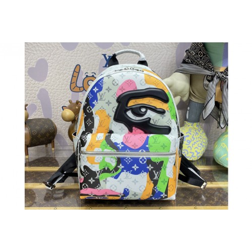 Louis Vuitton M46680 Discovery PM Backpack in Multicolor Monogram coated canvas and cowhide leather