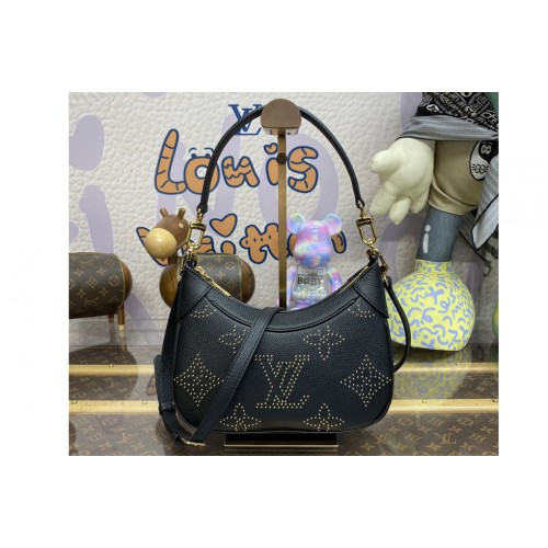 Louis Vuitton M46735 Bagatelle handbag in Black Monogram Empreinte grained cowhide leather with studs Louis Vuitton M46735 Bagatelle handbag in Black Monogram Empreinte grained cowhide leather with studs
