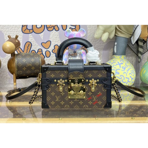 Louis Vuitton M46755 Petite Malle Capitale handbag in Monogram coated canvas