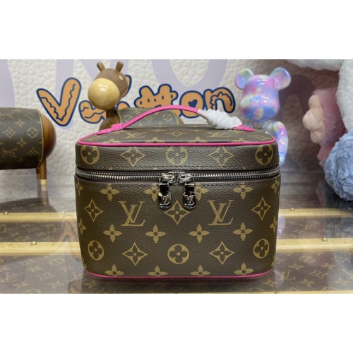 Louis Vuitton M46767 Nice Mini toiletry bag in Monogram coated canvas With Pink Louis Vuitton M46767 Nice Mini toiletry bag in Monogram coated canvas With Pink