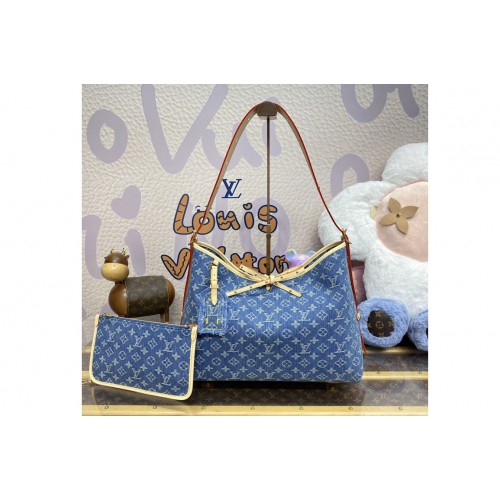 Louis Vuitton M46855 Carryall MM bag in Denim Blue Monogram Denim canvas Louis Vuitton M46855 Carryall MM bag in Denim Blue Monogram Denim canvas