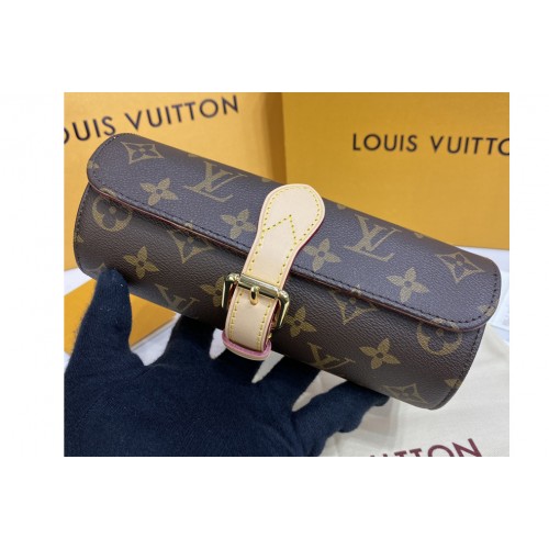 Louis Vuitton M47530 3 Watch Case in Monogram Canvas