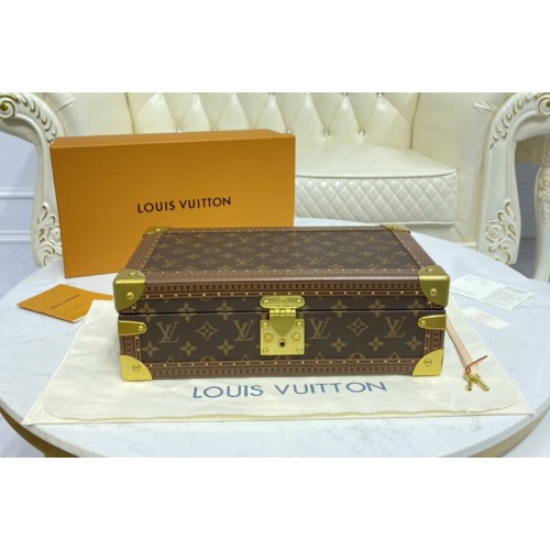 Louis Vuitton M20039 8 watch case in Monogram canvas With Red