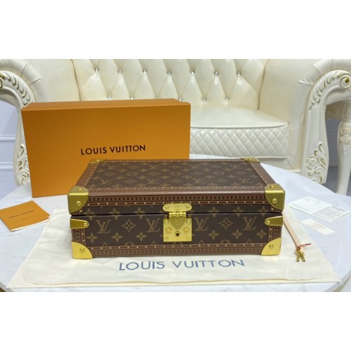 Louis Vuitton M20039 8 watch case in Monogram canvas With Blue