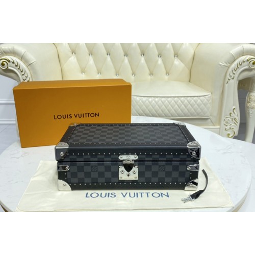 Louis Vuitton N48194 8 watch case in Damier Garphite canvas Louis Vuitton N48194 8 watch case in Damier Garphite canvas