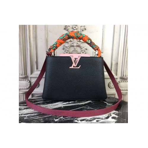 Louis Vuitton M94716 Capucines BB Bags in Black Taurillon Leather