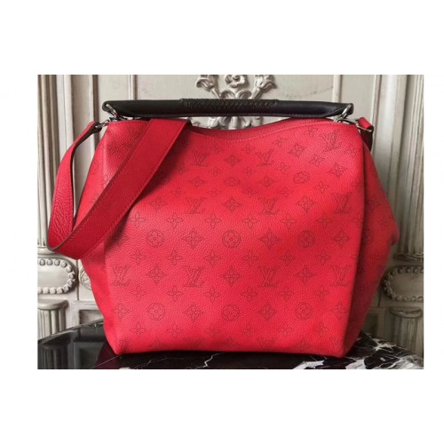 Louis Vuitton M50031 Babylone PM Bags in Red Mahina Calfskin Leather
