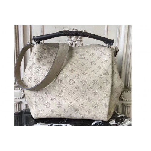 Louis Vuitton M50031 Babylone PM Bags in Gray Mahina Calfskin Leather Louis Vuitton M50031 Babylone PM Bags in Gray Mahina Calfskin Leather